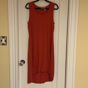 Chico's High Low Sleeveless Orange Dress